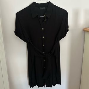 Vici Collection Black Button Down Dress